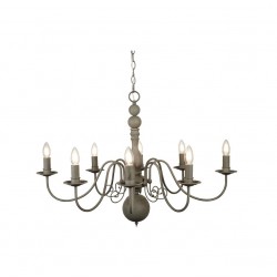 Searchlight Pendant Lamp Greythorne 8xE14x60W, 2268-8GY