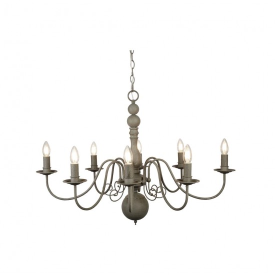 Searchlight Pendant Lamp Greythorne 8xE14x60W, 2268-8GY