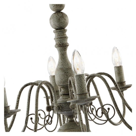 Searchlight Pendant Lamp Greythorne 8xE14x60W, 2268-8GY