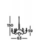 Searchlight Pendant Lamp Greythorne 8xE14x60W, 2268-8GY Searchlight Pendant Lamp Greythorne 8xE14x60W, 2268-8GY