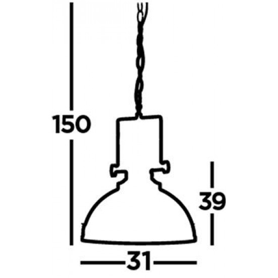 Searchlight Pendant Lamp Louisiana 1xE27x60W, 2297CC