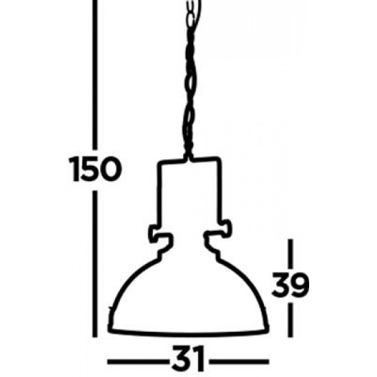 Searchlight Pendant Lamp Louisiana 1xE27x60W, 2297CU