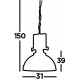 Searchlight piekaramā lampa Louisiana 1xE27x60W, 2297SS