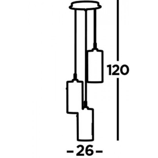 Searchlight pendant lamp Duo 3x60WxE14, 2300-3