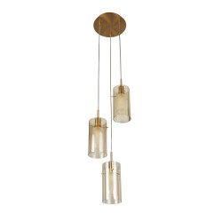 Searchlight pendant lamp Duo, 3x60WxE14, 2303-3CP