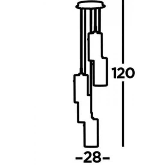 Searchlight piekaramais gaismeklis Duo 5x60WxE14, 2305-5