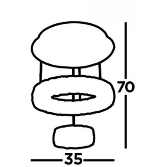 Searchlight Ceiling Lamp Clover LED 2x33W, 1493lm, 2328CC