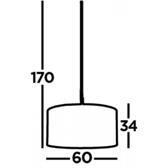 Searchlight pendant lamp Drum 3x60WxE27, 2356-60SI