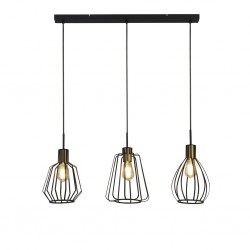 Searchlight Pendant Lamp Melbourne 3xE27x60W, 24053-3BK