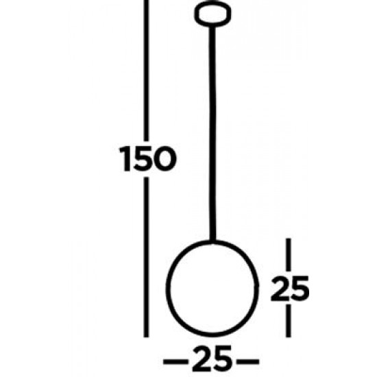 Searchlight pendant lamp Endor, 1x60WxE27, 24181SB