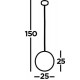 Searchlight Pendelleuchte Endor, 1x60WxE27, 24181BK