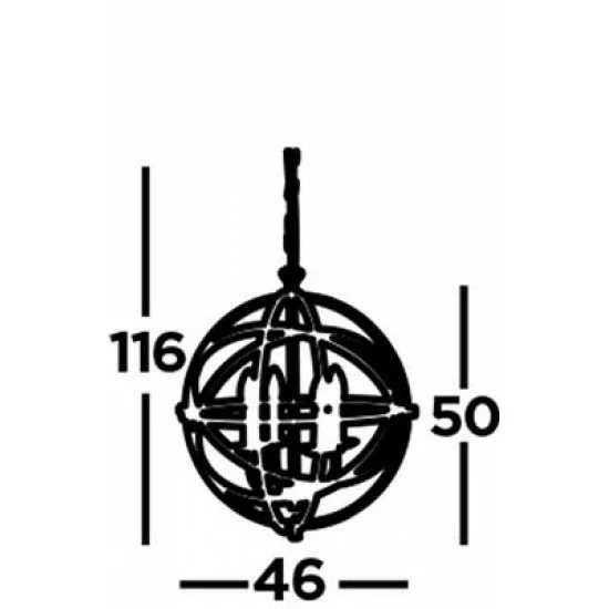 Searchlight Pendant Lamp Orbit 4xE14x60W, 2474-4BK Searchlight Pendant Lamp Orbit 4xE14x60W, 2474-4BK