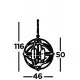 Searchlight Pendant Lamp Orbit 4xE14x60W, 2474-4BK Searchlight Pendant Lamp Orbit 4xE14x60W, 2474-4BK
