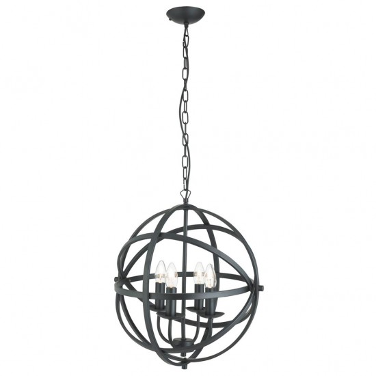 Searchlight Pendant Lamp Orbit 4xE14x60W, 2474-4BK