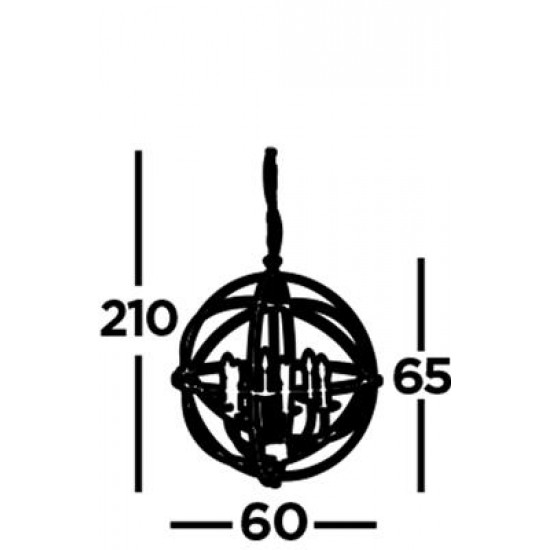 Searchlight piekaramā lampa Orbit 6xE14x60W, 2476-6AB