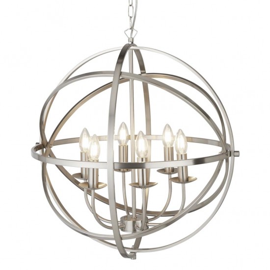 Searchlight Pendant Lamp Orbit 6xE14x60W, 2476-6SS