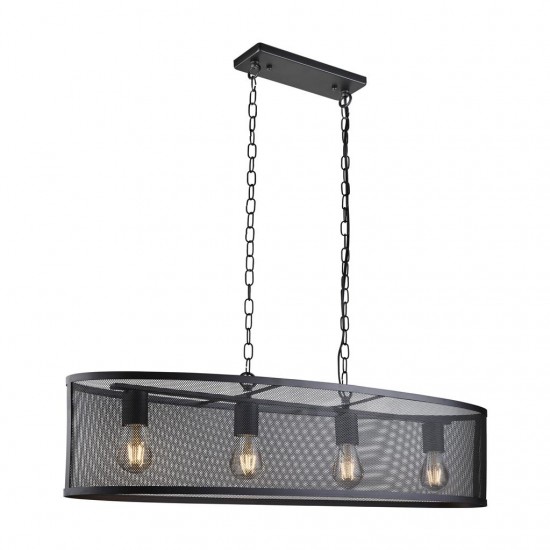 Searchlight pendant lamp Fishnet, 4x60WxE27, 2484-4BK