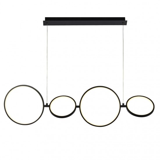 Searchlight pendant lamp Cirque, 4x40.7WxLED, 25771-4BK