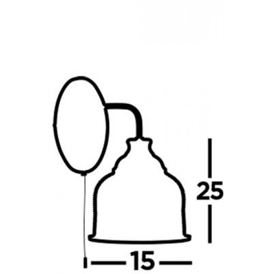 Searchlight wall light Bistro 1xE27x60W 2671-1AB