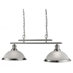 Searchlight Pendant Lamp Bistro 2xE27x60W, 2682-2SS