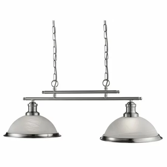 Searchlight piekaramā lampa Bistro 2xE27x60W, 2682-2SS Searchlight piekaramā lampa Bistro 2xE27x60W, 2682-2SS