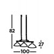 Searchlight Pendelleuchte Bistro 3xE27x60W, 2683-3SS