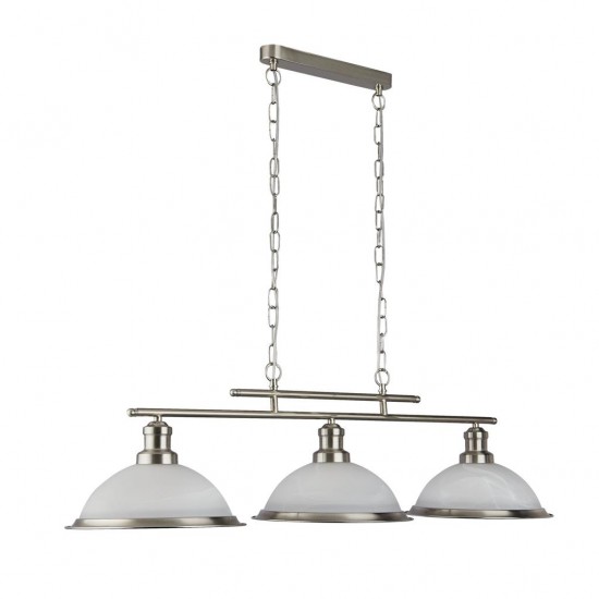 Searchlight Pendant Lamp Bistro 3xE27x60W, 2683-3SS