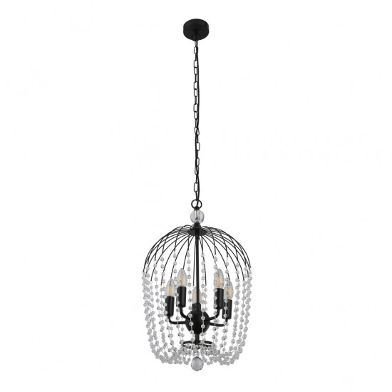 Searchlight Pendant Lamp Shower 5xE14x60W, 30216-5BK