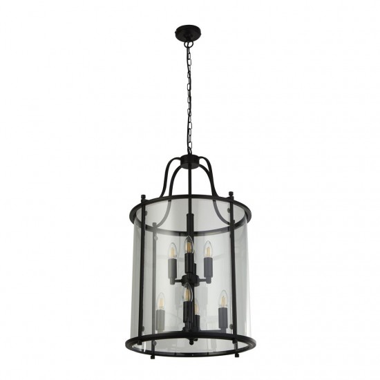 Searchlight piekaramā lampa Lantern 8x60WxE14, 3068-8BK