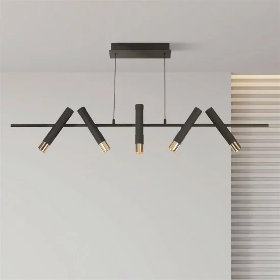 Searchlight pendant lamp Cylinder, 16W LED, 31651-5BK