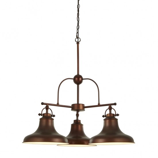 Searchlight pendant lamp Dallas, 3x60WxE27, 3183-3BZ