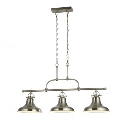 Searchlight pendant lamp Dallas, 3x60WxE27, 3193-3SS