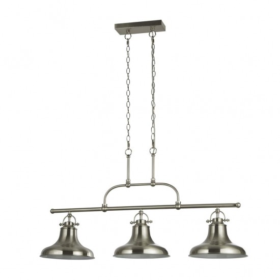 Searchlight pendant lamp Dallas, 3x60WxE27, 3193-3SS