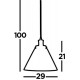 Searchlight Pendant Lamp Pyramid 1xE27x60W, 3228SS