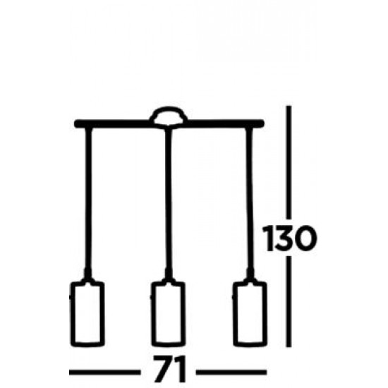 Searchlight подвесной светильник Duo 3x60WxE14, 3303-3CC