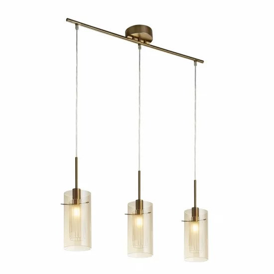 Searchlight pendant lamp Duo, 3x60WxE14, 3303-3CP