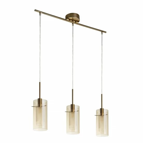 Searchlight pendant lamp Duo, 3x60WxE14, 3303-3CP