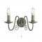 Searchlight wall light Greythorne 2x60WxE14 3362-2GY