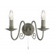 Searchlight wall light Greythorne 2x60WxE14 3362-2GY