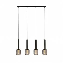 Searchlight pendant lamp Dulwich, 4x60WxE27, 35720-4BK
