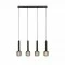 Searchlight pendant lamp Dulwich, 4x60WxE27, 35720-4BK