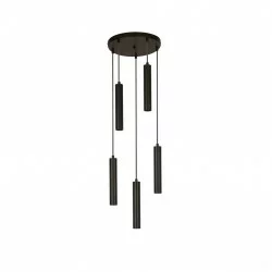 Searchlight pendant lamp Dulwich, 5x60WxE27, 35721-5BK