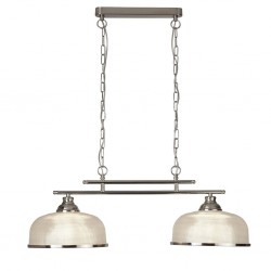 Searchlight Pendant Lamp Bistro 2xE27x60W, 3592-2SS