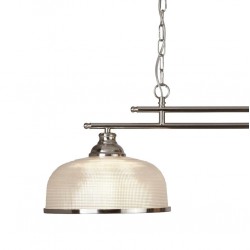 Searchlight Pendant Lamp Bistro 2xE27x60W, 3592-2SS