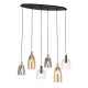 Searchlight pendant lamp Divine, 6x60WxE14, 36463-6BK