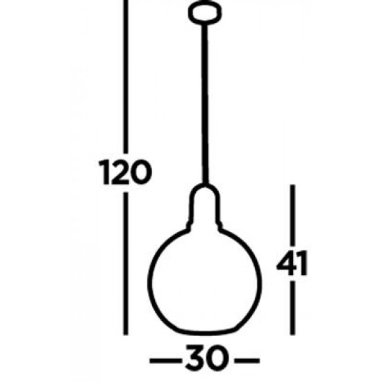 Searchlight Pendant Lamp Snowdrop 1xE27x60W, 36631-1AC