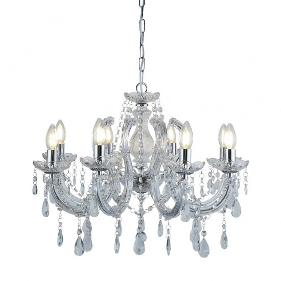 Searchlight chandelier Marie Therese, 8x60WxE14, 399-8