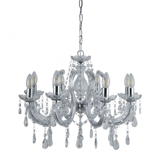 Searchlight chandelier Marie Therese, 8x60WxE14, 399-8