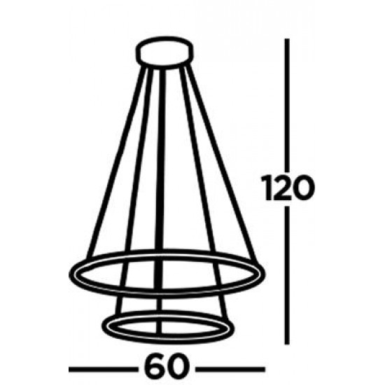 Searchlight piekaramā lampa Revolve LED 2x28.24W, 3533lm, 40176-2BK