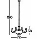 Searchlight люстра Ascona 8xE14x60W, 41312-8AB Searchlight люстра Ascona 8xE14x60W, 41312-8AB